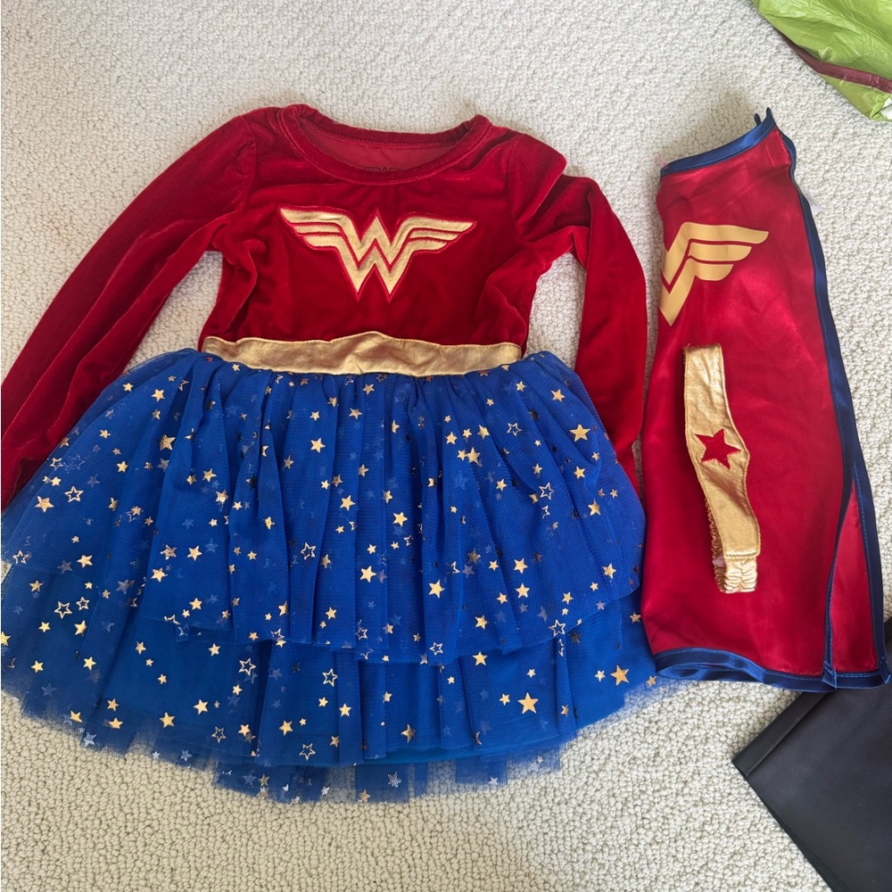DC Girls Red Blue and Gold Superhero Costume
